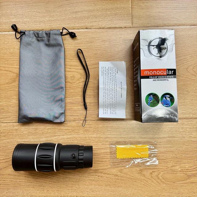 TEMU 1 قطعة تلسكوب أحادي عالي الوضوح 10x42، تكبير 10X، عدسة FMC، تركيز يدوي، ABS متين - مثالي للتخييم، المشي لمسافات طويلة، مراقبة الطيور، الرياضات الخارجية والفعاليات، إكسسوارات التخييم