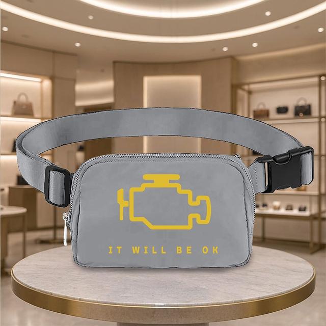 TEMU Check Engine Series Comfortable Adjustable Sports Waist Bag, Stylish Design, Multiple Colors, , Perfect For Sports, Travel, Fitness, And Competitions, Unisex, Solid Color