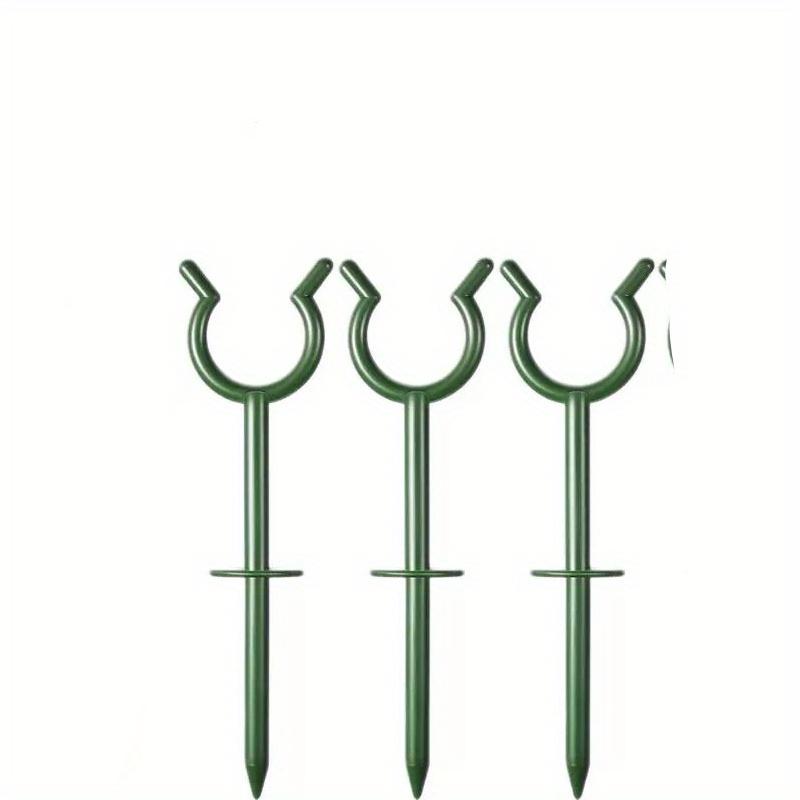 TEMU Heavy-duty Garden Hose Guide Stake With - , Compatible With American/european Hose Connectors - Durable Outdoor Hose Support Stand For