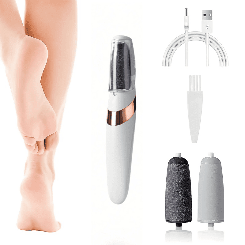 TEMU Rechargeable Usb Electric , Chiropody, Exfoliate, Easy To Carry For Travel, Foot Care, Durable Foot Tool