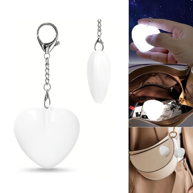 TEMU Heart-shaped Usb Light, Rechargeable Wallet Light, Handbag Light, Pet Safety Light, Touch-sensitive Bag Light, Delay Auto Off, Suitable For Wallets, Tote Bags, Beach Bags