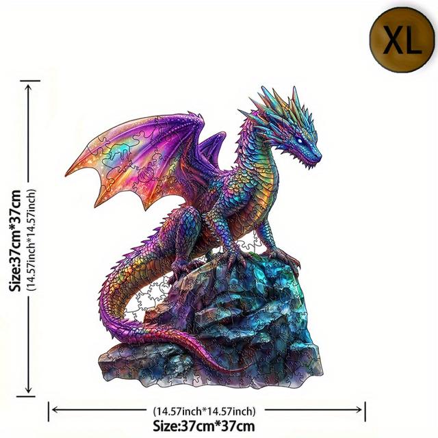 TEMU Fa Puzzle 3 Éves Kor Felett - Szabálytalan Állat Alakú Darabokkal - Tanuló Játék, Agyi Kihívás a Finommotorikus Készségek és Állatfelismerés Fejlesztésére - Fa Ajándék