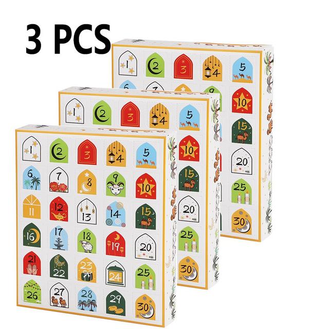 TEMU 1/2/3 Stück Adventskalender Digitale Aufbewahrungsboxen 2026 Eid Al Fitr Dekoration mit Schubladen 30 Leere Boxen Geschenkverpackung Partyzubehör