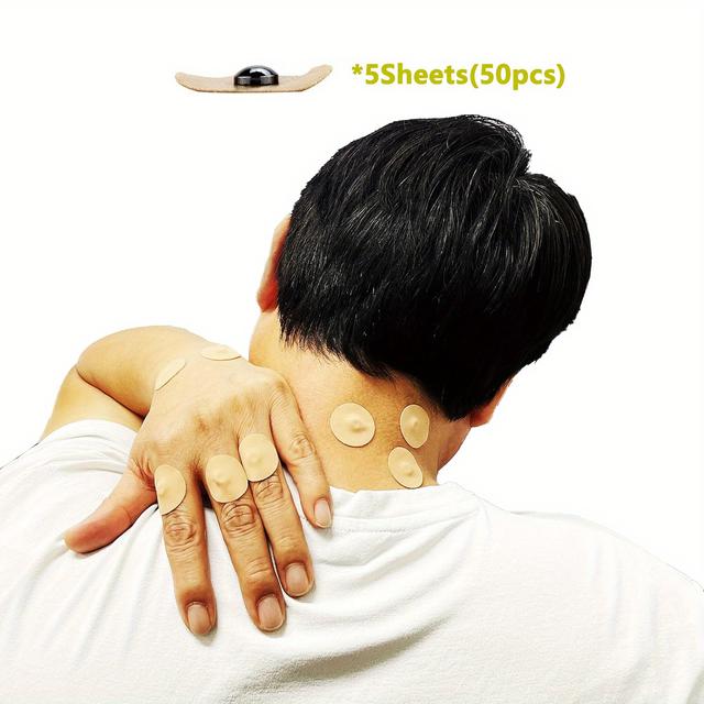 TEMU 10/50//200pcs Magnetic Acupressure Stickers, Magnets Care For The Body, Lasting Ultra Strength For Back, Knee, Neck, Shoulder, Muscle And Joints, Magnetic Care Body Stickers