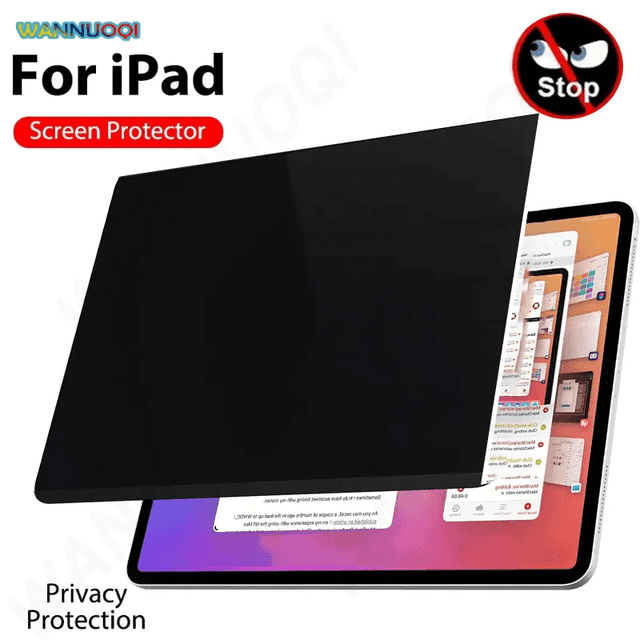 TEMU 1 قطعة من حامي الشاشة الخصوصية من البولي يوريثان الحراري للآيباد برو، فلتر مضاد للرصد بزاوية 30 درجة، لمسة غير لامعة، توهج خفيف على الضوء الأزرق، غطاء أسود