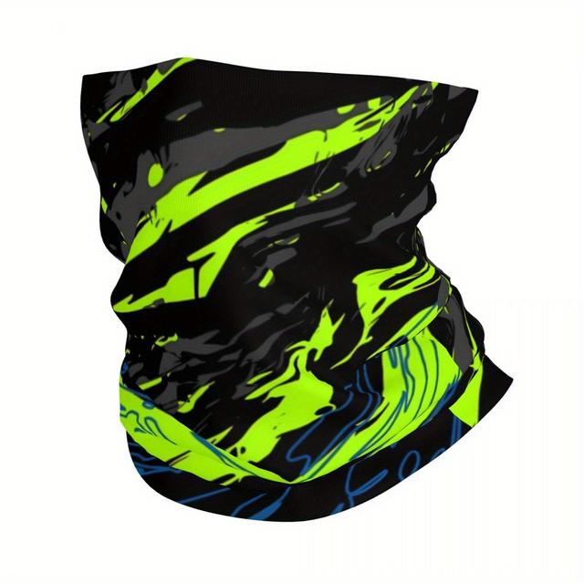TEMU Graffiti Neck Gaiter Windproof And Sun-resistant, Featuring A Multifunctional Thin Mask And Neck Cover, Suitable For Outdoor Activities Like Cycling And Running, Unisex Headscarf