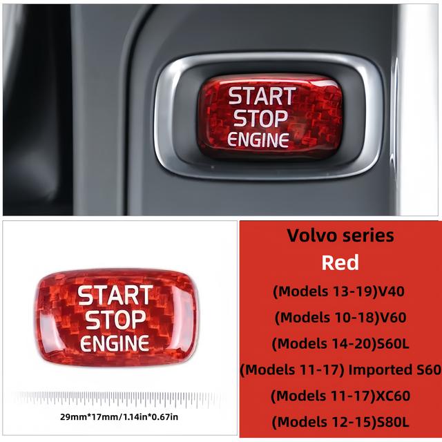 TEMU Suitable For One-button Start, For V40/v60, S60l/s80l/s60, Ignition For Switch Trim Piece