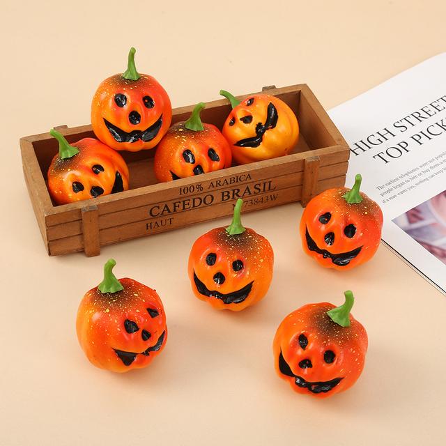 TEMU 8pcs Of Halloween Realistic Pumpkin Decorations, Foam Pumpkins, Used As Ornaments Or Display Items, Suitable For Furniture Decoration, Halloween, Christmas, Thanksgiving Decoration