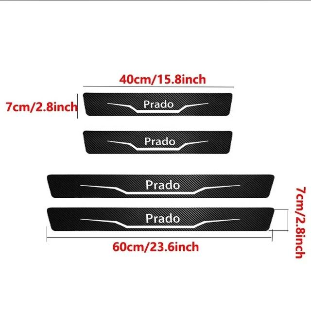 TEMU لوحة حماية من الخدوش لحدوة باب السيارة، مصممة لسيارة برادو، تتضمن ملصقات مصدات وإضافات واقية للصندوق