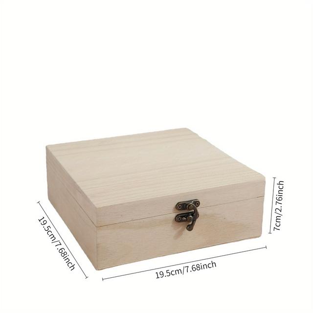 TEMU Vintage Opbergdoos Houten Opbergdoos met Slot Eenvoudig en Elegant Ontwerp Multifunctioneel