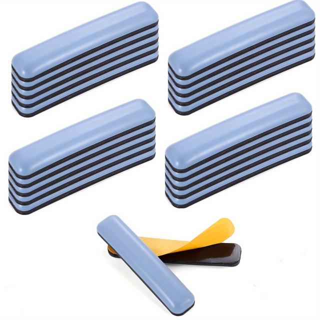 TEMU Pack Of 20 Gliders, Self-adhesive, Furniture Gliders, Carpet Gliders For Chairs, Rectangular Chair Gliders For Carpet, Chair Gliders, Gliders For Smooth Floors, Carpets, Heavy