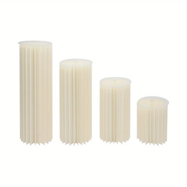 TEMU Wedding Centerpieces Cardboard Vases - 4pcs Flower Vase Flowers Stand Foldable Paper Columns Display Stand For Party Tables Decoration