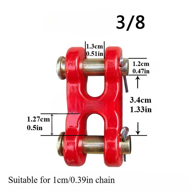 TEMU 1pc Chain Connection Head, Wire Rope Connector, Joint Alloy Steel, H-shaped Joint, Shackle H-shaped Joint , Tool Off-road Escape Tow Hook