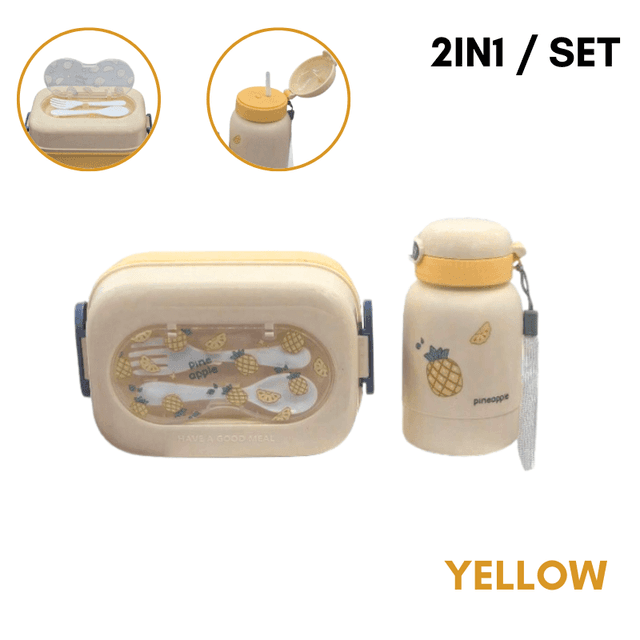TEMU Leakproof Lunchbox Bento Air Tight Food Container Microwave Storage Box 2in1 Fresh Keep Box