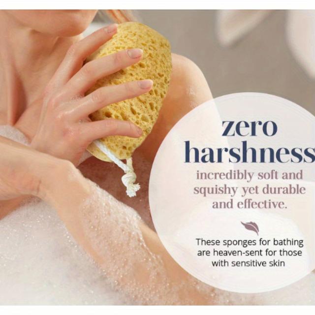 TEMU Seaweed Sponge Bath Bubble Frosted Exfoliation Honeycomb Cleaning Bath Seaweed Sponge