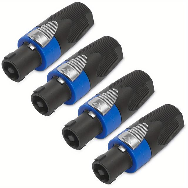 TEMU (4-pack) Connector, Suitable For Nl4fx Connectors Cables, 4 Pin Female To Nl4fc Male Twist Lock