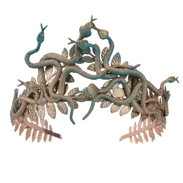 TEMU Greek Medusa Snake Crown - Cosplay Headband Medusa Costume Headband Halloween Headdress With Leaves Masquerade Party