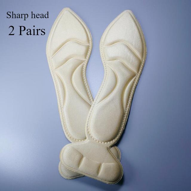 TEMU Juego de 4 plantillas transpirables de espuma viscoelástica, diseñadas para comodidad y soporte, aptas para tacones altos, zapatos planos y botas