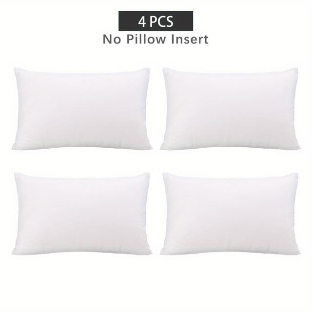 TEMU 1pc/2pcs/4pcs Blank Modern Minimalist Pillowcase, 30*50cm, Decorative Cushion Cover For Living Room And Bedroom Sofa, Without Pillow Insert
