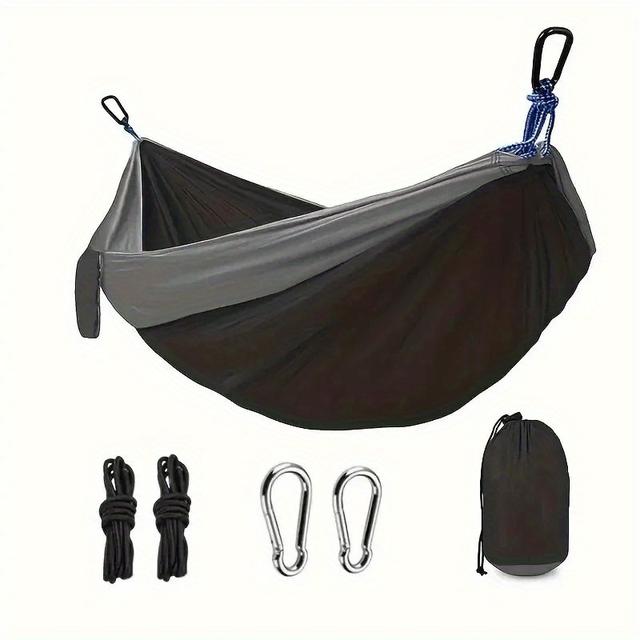 TEMU Travel Hammock | 300kg Load Capacity, Breathable, Quick-dry | 2 X Premium Carabiners, 2 X Nylon Straps | Outdoor Indoor Garden