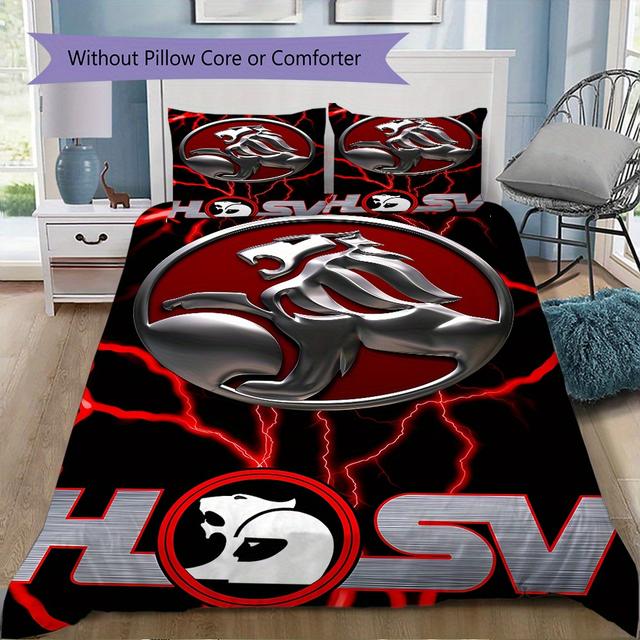 TEMU Pattern Printing Set Bedding Quilt Cover Pillowcase Cover For Rv Bedroom Decoration Bedding Rv Car Halloween Christmas Gift Birthday Gift(1 * Duvet 2 * Pillowcase, Without Core) Ta33