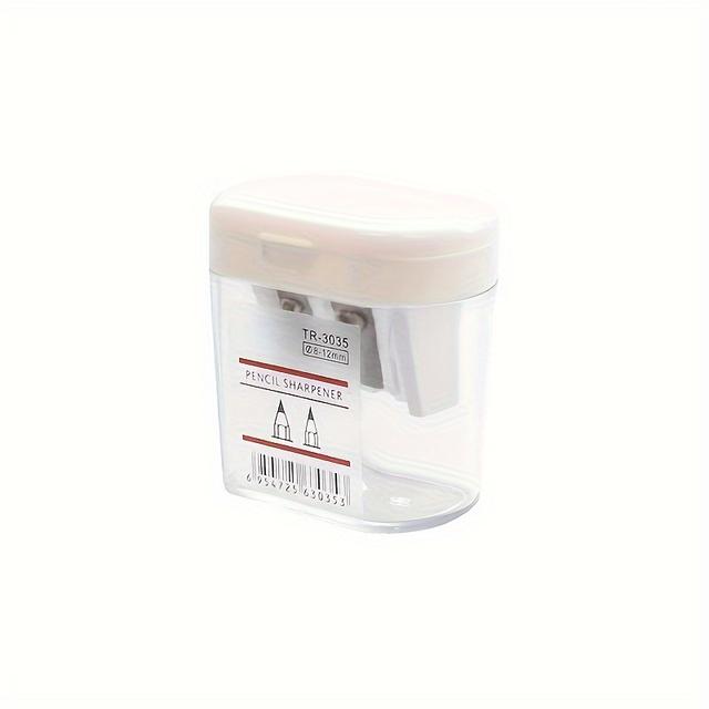 TEMU 1 Compact Dual Slot Pencil Sharpener For Hb/2b And More Models- Ideal For Artists, Students, And Office Use