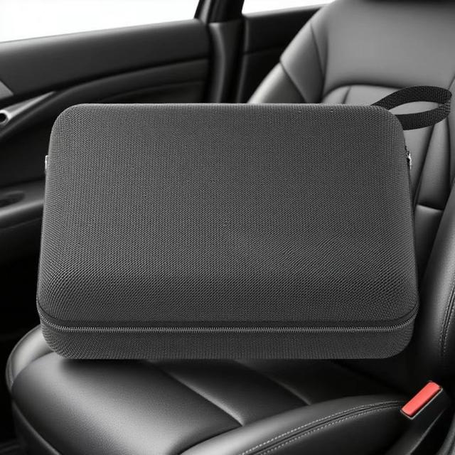 TEMU 내구성 있는 하드 쉘 진공 청소기 보관함 - 검정색, 얼룩 및 먼지 방지, 떨어짐 및 압력 방지, 진공, 케이블, 애완 동물 털 및 여행 필수품을 위한 대용량 정리함, 진공 청소기 정리함, 세련된 디자인, 다기능 사용