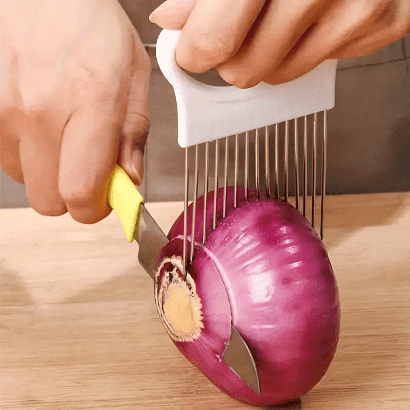 TEMU Nerezový Víceúčelový Kuchyňský Nástroj - Kráječ Cibule & Měkký Masa, Ideální pro Zeleninu & Ovoce, Ergonomická Rukojeť
