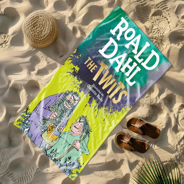 TEMU The Book-inspired Beach Towel With Dahl's Iconic Characters - Quick-dry Microfiber, Large Rectangular Pool Towel For & S, Soft Sand-friendly Swim Accessory (officially Licensed)