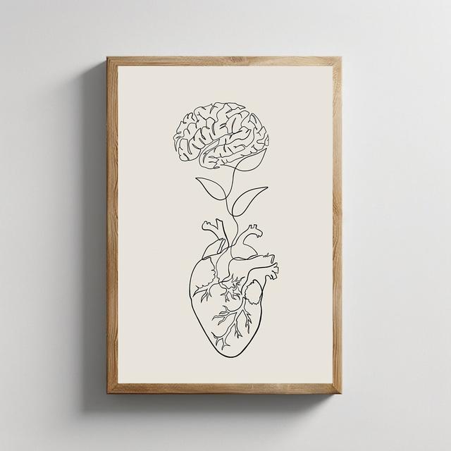 TEMU 2D , 2D , 1 pieza, 12X16 Pulgadas, Sin , Impresión Artística de y , Póster de Anatomía Neutra, Decoración para Oficina Médica, de Pared Imprimible de Psicología, de Neurociencia de y