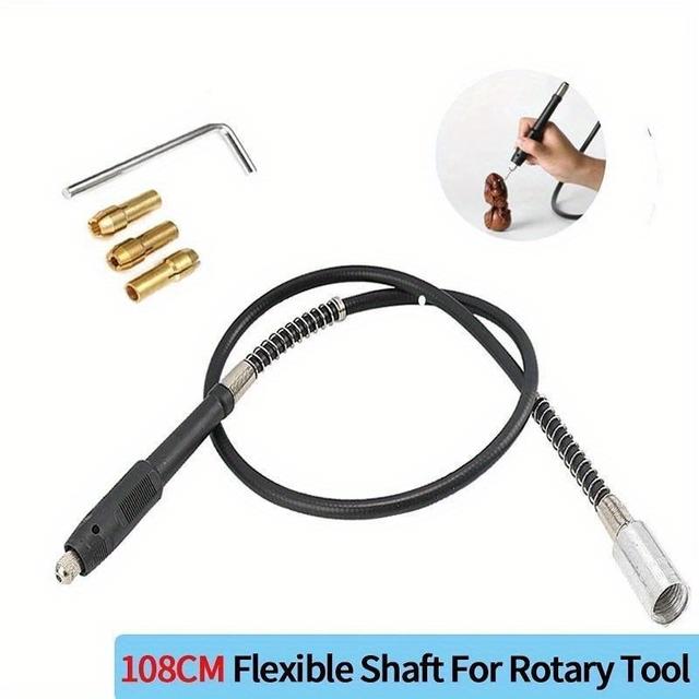 TEMU 108cm Eje Flexible de Extensión para Amoladora Rotativa, Cable Eléctrico Flex para Herramientas y Accesorios de Grabado