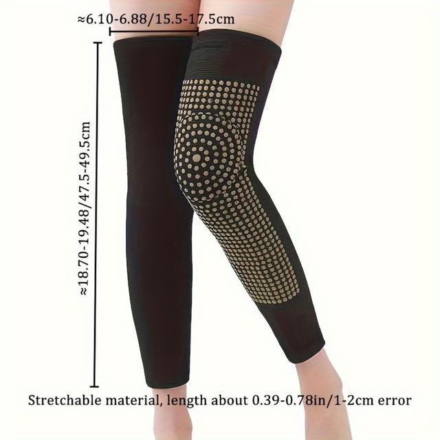 TEMU 2 Piezas de Rodilleras Térmicas con Calor Ajustable a 45°C - Grado y Soporte, Compresión Caliente Negra para Invierno, Deportes, Actividades al Aire Libre, Deportes de Equipo y Uso Diario (Grado)