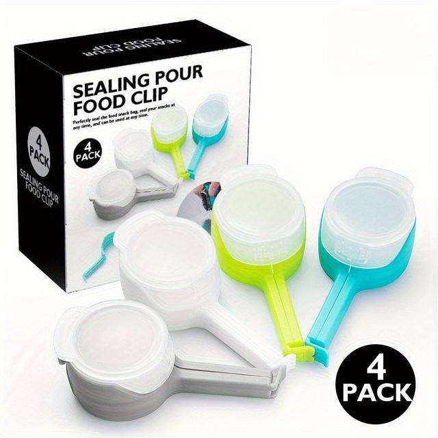 TEMU Multifunktionale Lebensmittel-Frischhalteklammern, Tee-Feuchtigkeitssicherungsclips, Kreativer Haushalts-Snackspender mit Ausgießer – Großhandel erhältlich
