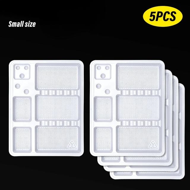 TEMU 5pcs Dental Disposable Instrument Tray Plastic Tools Tray Holder Washable Oral Consumable Tool