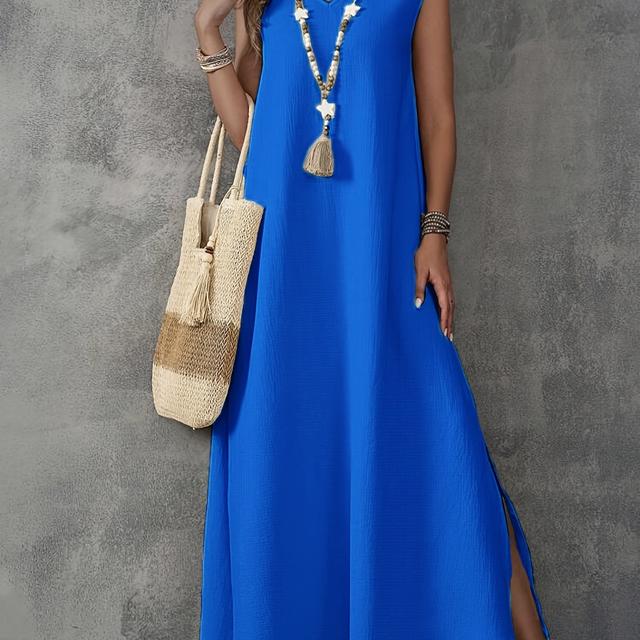 TEMU Vestido Plus Size Elegante com Decote em V, Sem , Bainha e