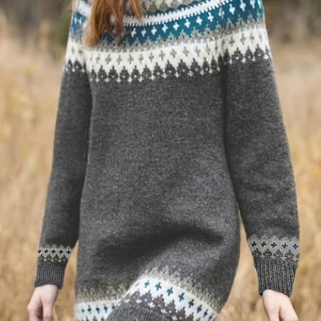 TEMU Plus Size, Women's European And Pullover Casual Knitwear, Long Sleeve Size Sweater