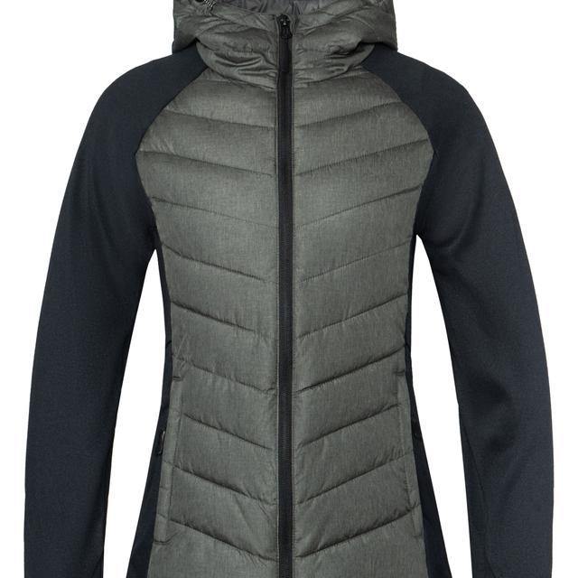 TEMU MAPAMYUMCO Damen leichte isolierte Parka mit Kapuze - Polyester, Beige & Pink Farbblock, Front Reißverschlusstaschen, Winddichte Kapuzenjacke für Winter Outdoor-Aktivitäten, Winterkleidung