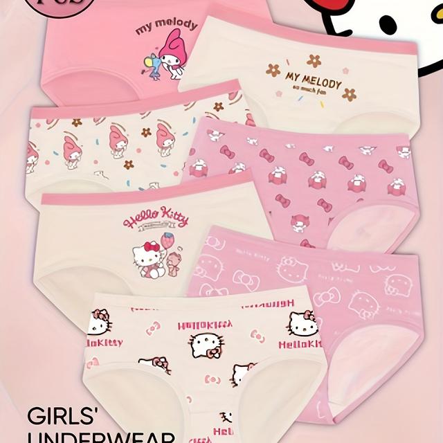 TEMU 7-Pack Meisjesondergoed, Slipjes, Kinderondergoed, Zacht en Comfortabel, Lichtgewicht voor Lente en Zomer, Koel en Ademend