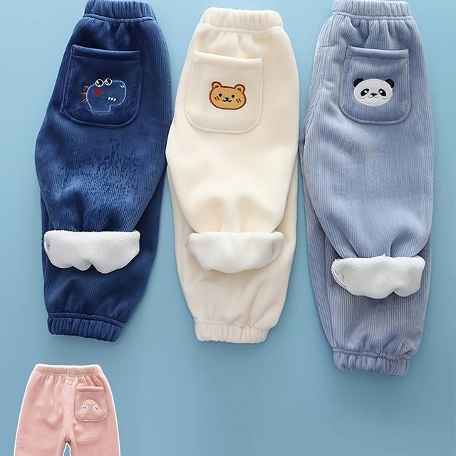 TEMU 1 pantalón de para bebé, estilo , para invierno, pantalón deportivo para niños pequeños, pantalón para niños para uso al , estilo otoño, pantalón para niños y niñas
