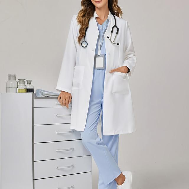 TEMU Laboratory Coat, White Gown