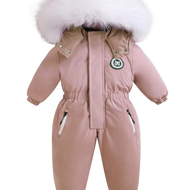 TEMU Ensembles d'hiver épais et chauds pour bébés, comprenant des vestes à capuche et des combinaisons de ski pour filles et garçons, parfaits pour