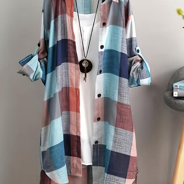 TEMU Plus Size, Women's Shirt Chic Women Blouse Elegant And Women's Blouses New In External Clothes Korean Style