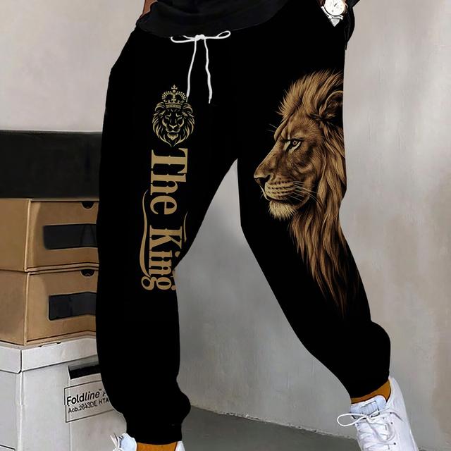 TEMU Pantalones de chándal para hombre con impresión digital 3D, con estampado , holgados y casuales, modernos y versátiles para adolescentes