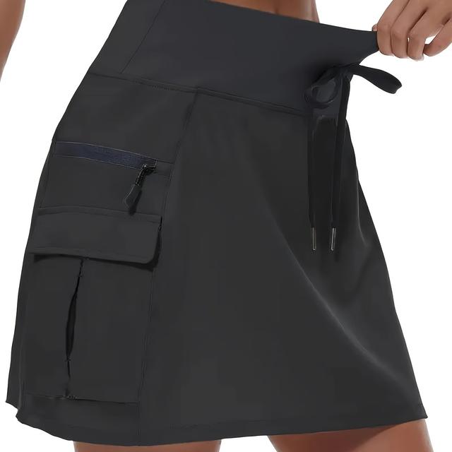 TEMU Women's High-waisted Zippered Multi-pocket Outdoor Climbing Quick- Shorts Wl91