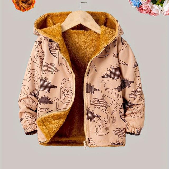 TEMU Sweat à capuche en pour garçons avec imprimé dinosaure