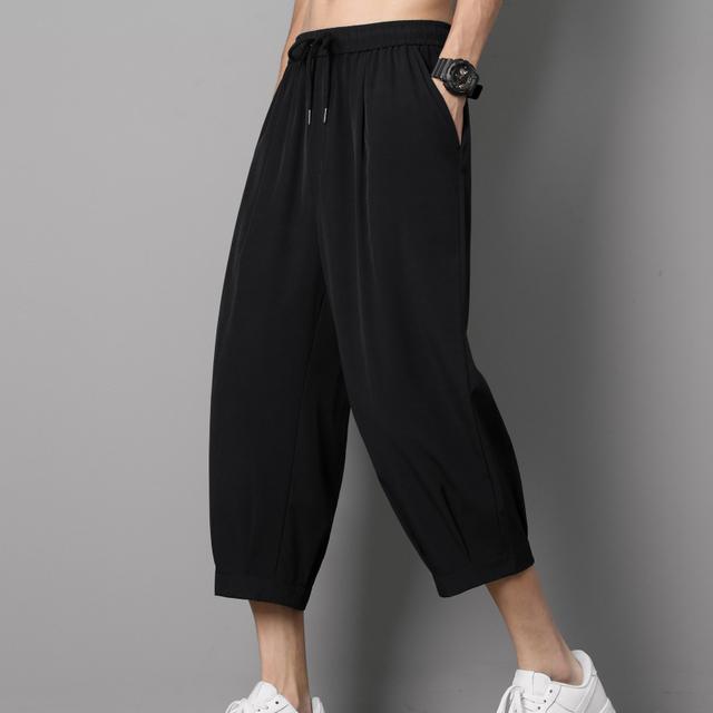 TEMU Men's Summer Sports Shorts, Lightweight Three-quarter Pants, Plus Size Straight Loose Casual Outdoor Basketball Shorts From A Japanese Trendy Brand