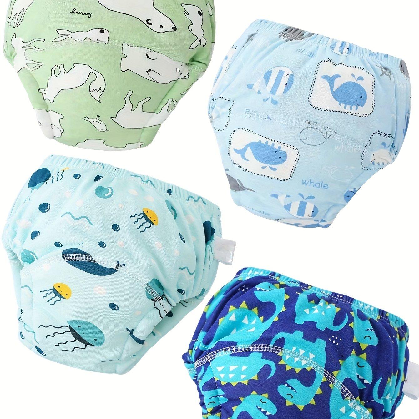 TEMU 4-pc Comfortable Training Pants For Baby Boys And Girls, Diaper Pants