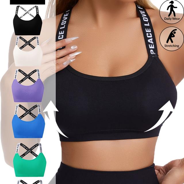 TEMU 6er-Set Schwarzer + Weißer + Lila + Rosa + + Grüner Büstenhalter mit offener Rückseite – Sexy für Damen