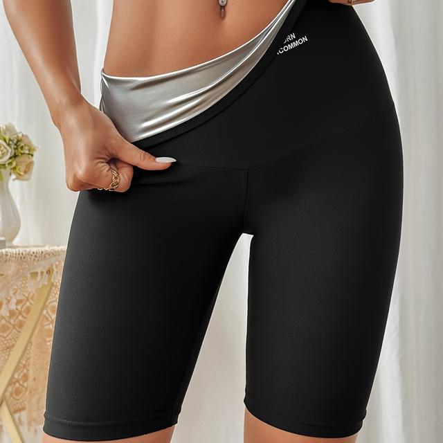TEMU 1pc Cxyin Women's High-waisted Tummy Control Leg-care Shorts - Sweat-wicking Workout & With Lifting Low- Compression, Pants For Gym, Casual Wear, Postpartum (hand Washable)