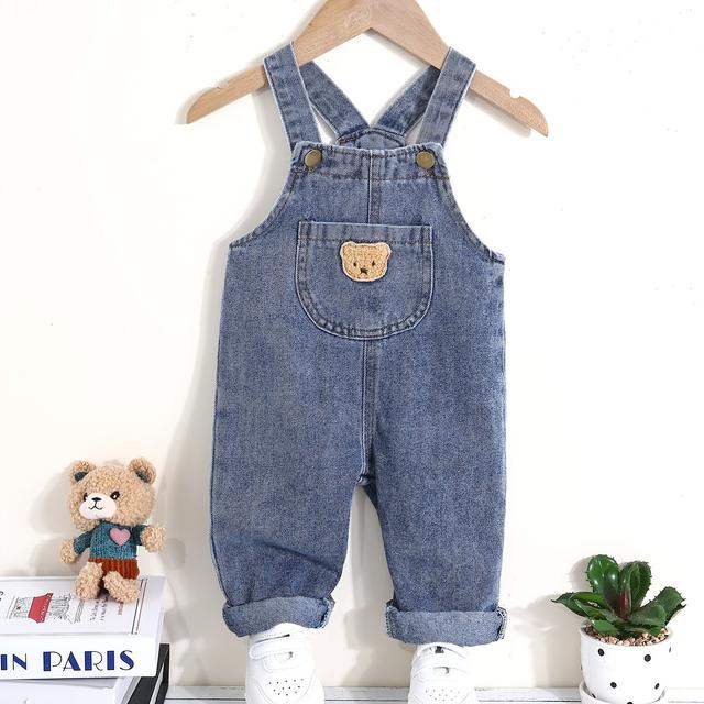 TEMU Bragas de Tirantes de Denim con Oso Teddy para Niños, Perfectas para Navidad y San Valentín al